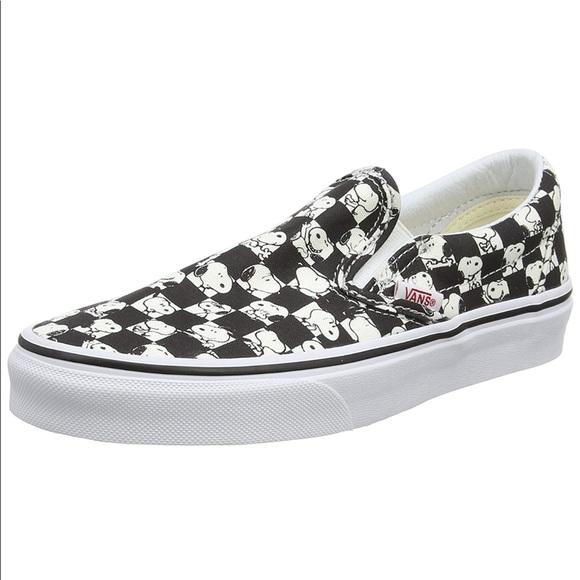 vans peanuts slip on checkerboard